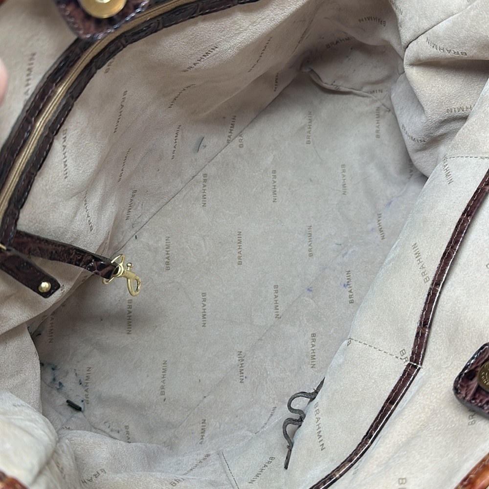 Brahmin Brown Tricolor Large Anytime Tote Purse - Picture 7 of 15